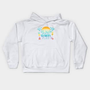 Beach More. Worry Less. Kids Hoodie